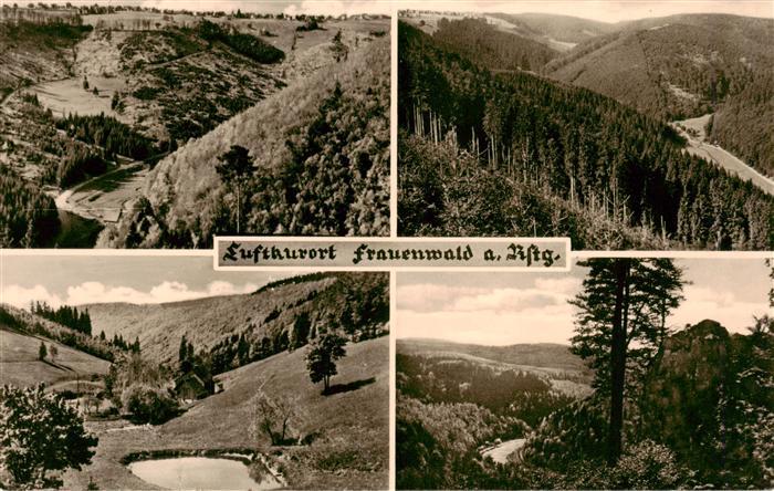 Frauenwald Thueringen Landschaftspanorama Rennsteig
