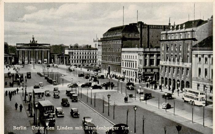BERLIN  CITY Unter den Linden mit Brandenburger Tor