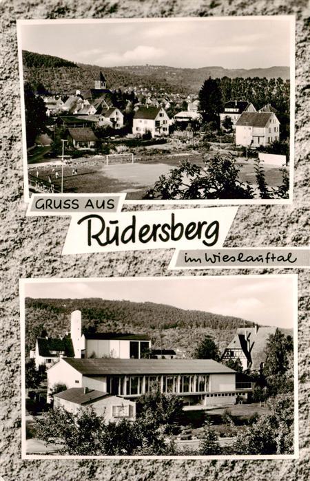 Rudersberg Wuerttemberg Teilansicht Stadthalle Katholische Kirche