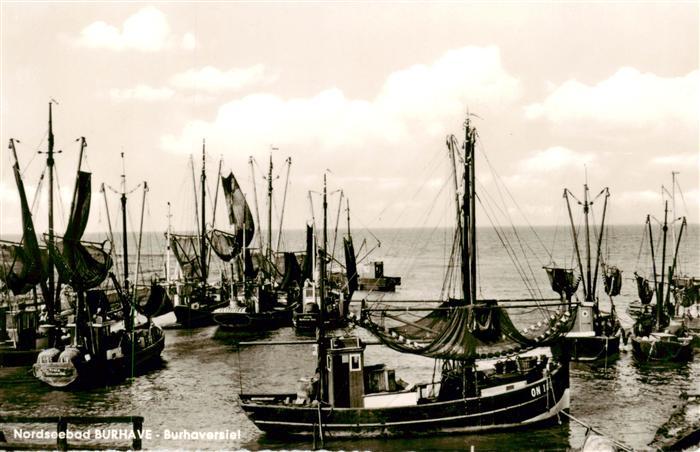 Burhave Burhaversiel Hafen Fischkutter Nordseebad