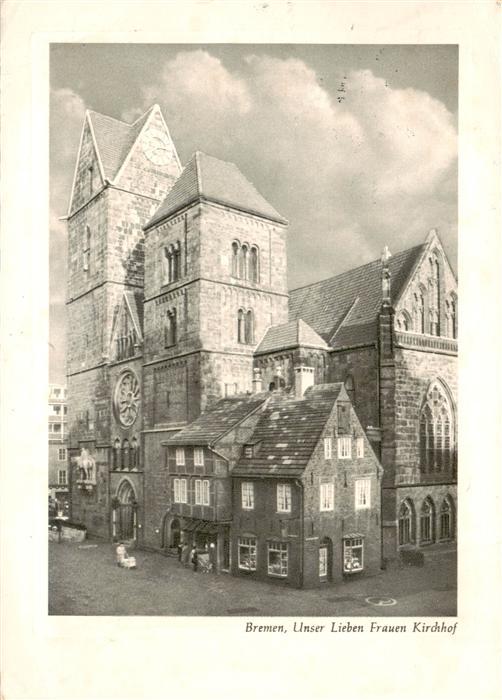 BREMEN  CITY Unser Lieben Frauen Kirchhof Kupfertiefdruck