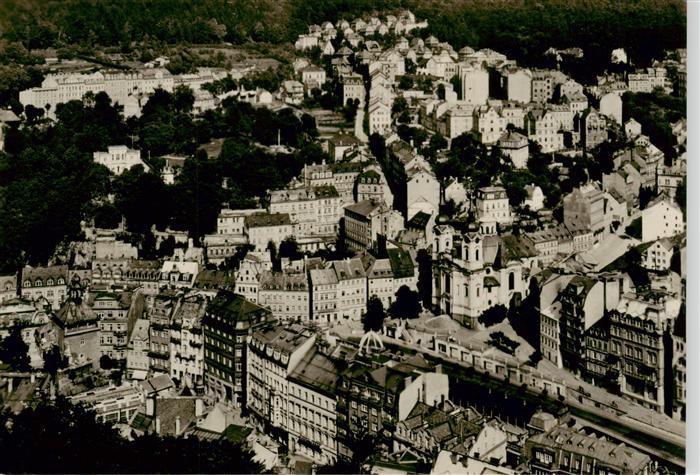 KARLOVY VARY Karlsbad CZ Aussicht vom Hirschensprung