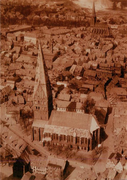 LueNEBURG  CITY St Johanniskirche Fliegeraufnahme