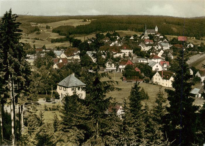 Bischofsgruen Blick vom Huegelfelsen