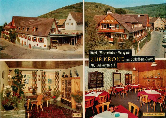 Achkarren Hotel Winzerstube Zur Krone Gastraeume mit Diele und Speisezimmer