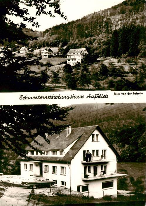 BAD HERRENALB Schwesternerholungsheim Aufblick Talseite