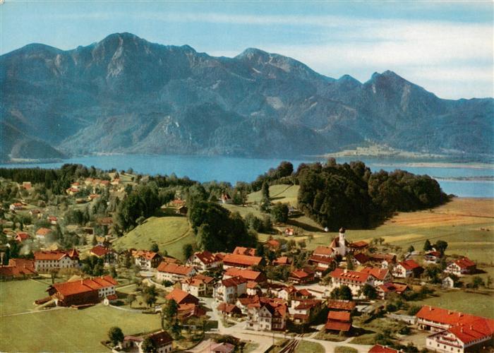 Kochel See Bayern Fliegeraufnahme mit Herzogstand und Heimgarten
