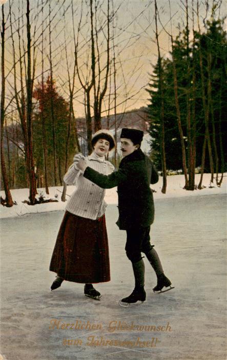 Eislaufen Schlittschuhlaufen Ice Skating Patinage Patinaje-- Glueckwunsch Neu Ja