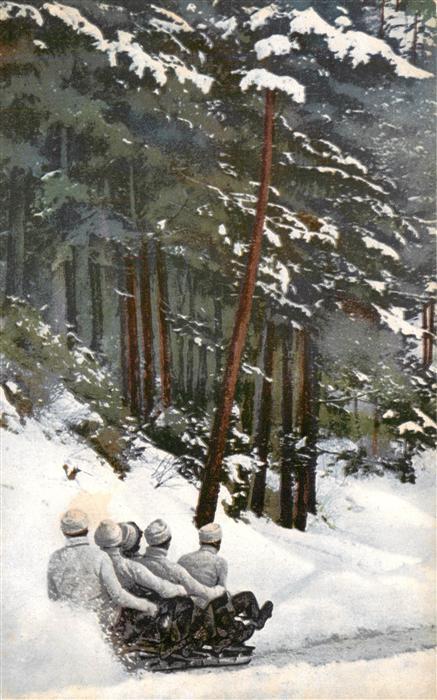 Verlag Photochrom Nr. 1104-671 Schlittenfahren