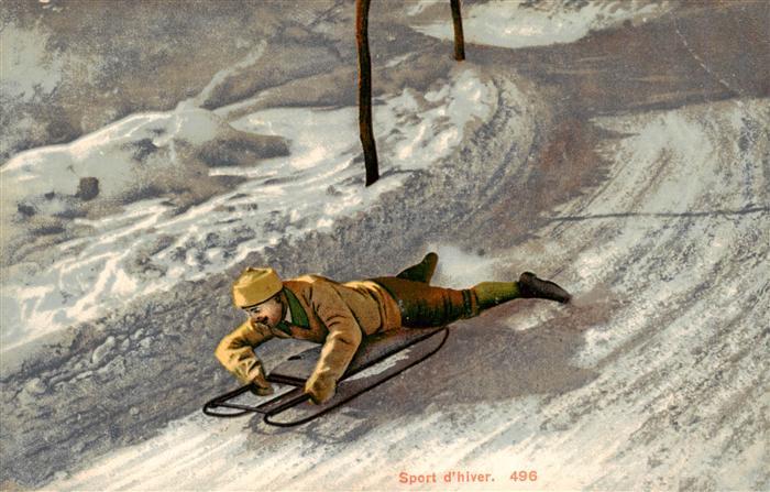 Schlitten Bobsleigh Traineaux-- Louis Burgy & Co Nr.496 Sport d´hiver