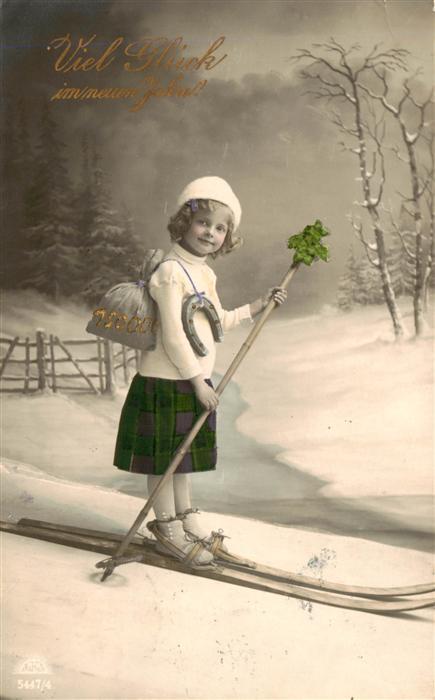 Foto RKL Nr. 5447/4 Kind Ski Viel Glück