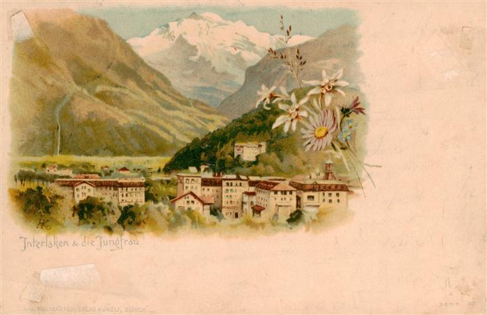 Verlag Kuenzli Zuerich Nr. Interlacken Jungfrau