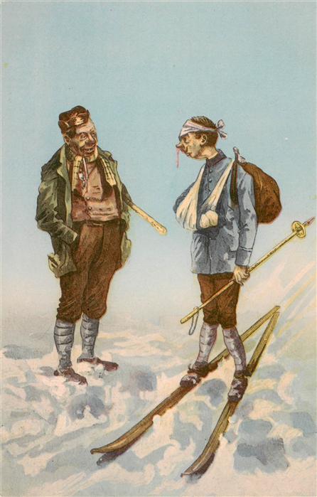Skisport Skiing Ski-- Maenner Verletzung