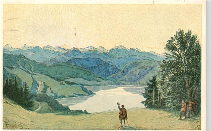 Wandern Hiking Randonner-- Berge See