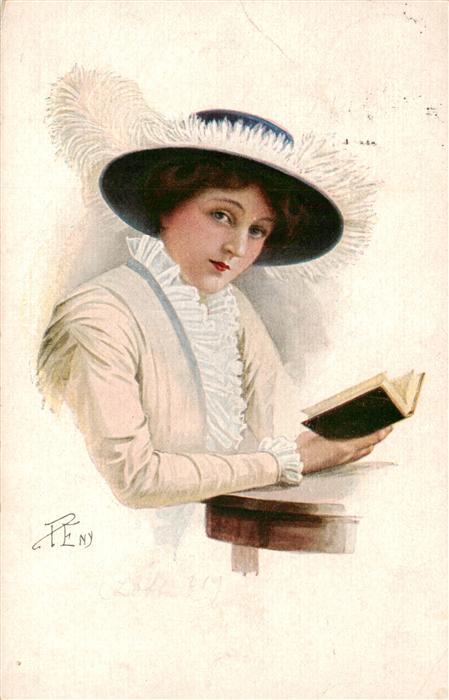 Hutmode Hel B. 107/4 Frau Buch Lesen