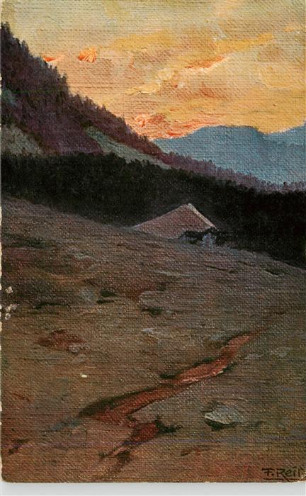 Reiss Fritz Kuenstlerlitho Schwarzwaldkuenstler Sommer im Schwarzwald