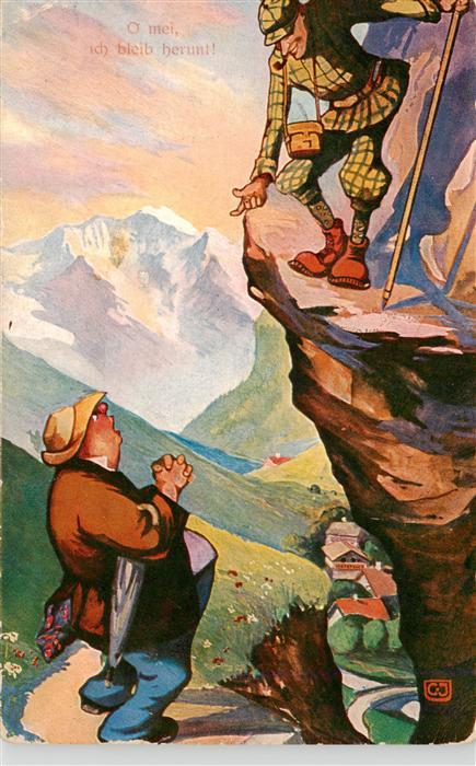 Wandern Hiking Randonner-- O mei. ich bleib herunt