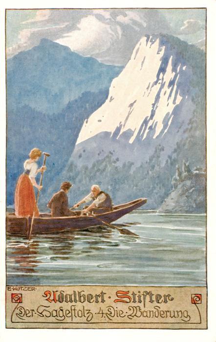 Kutzer Ernst Kuenstlerkarte Nr. 32 Der Sagestolz Die Wanderung