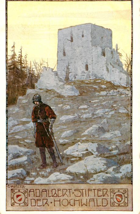 Kutzer Ernst Kuenstlerkarte Nr. 27 Der Hochwald