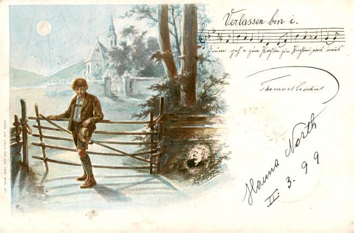 Liederkarte Musik Denk Verlassen bin ich