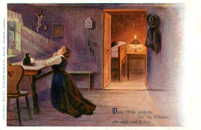 Doecker E Kuenstlerlitho Betten Frau