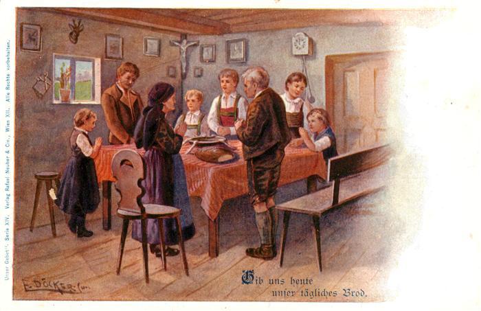 Doecker E Kuenstlerlitho Unser Gebet