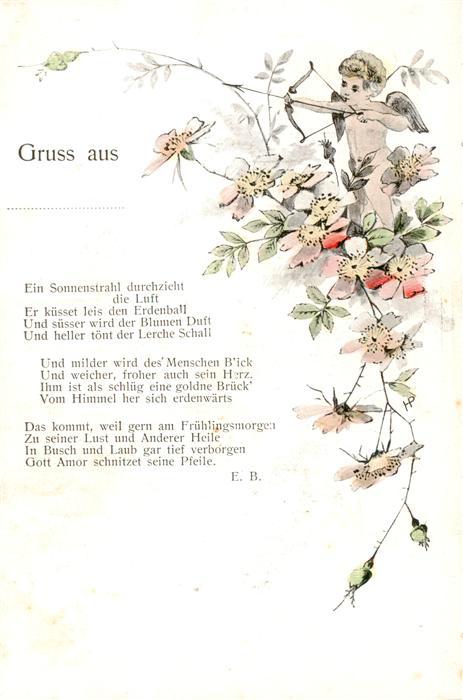 Gruss aus Engel Blumen Gedicht