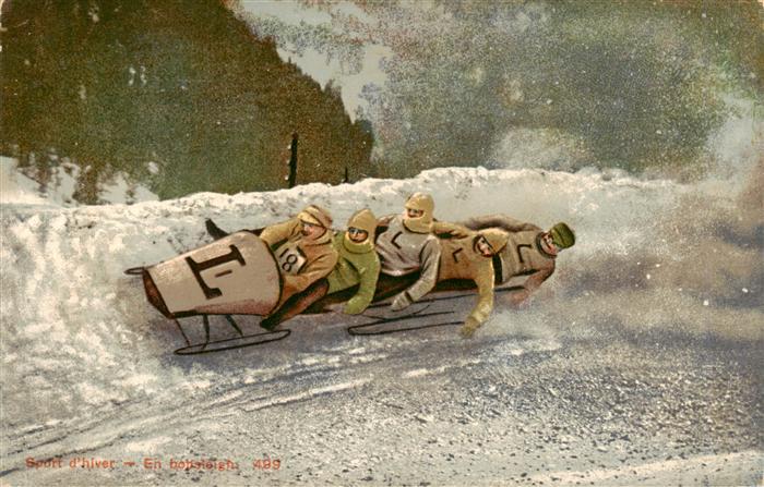 Bob Bobsport Bobsleigh Traineaux Schlitten Nr. 499 En bobsleigh