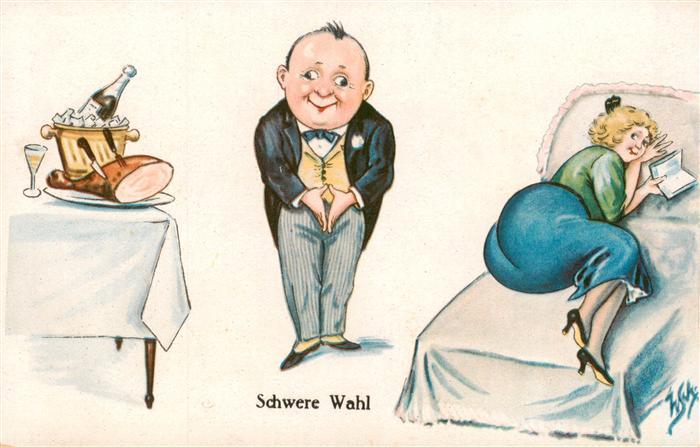 Humor Humour-- WS-SB Nr 9146 Schwere Wahl