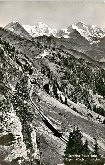 Zahnradbahn Rack Railway-- Schynlge Platte Bahn Eiger Moench Jungfrau