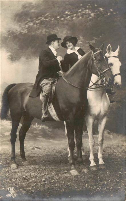 Foto HB Nr. 6899/3 Pferde Mann Frau