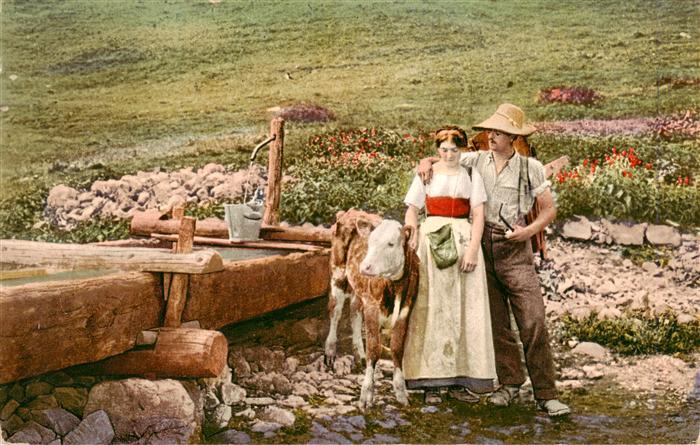 Verlag Photoglob Zuerich Nr. 30463 Mann Frau Kalb