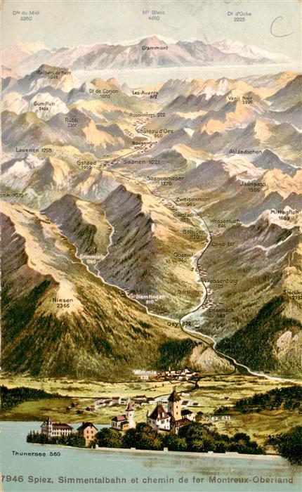 Gletscher Glacier Glaciar Ghiacciaio-- Spietz Simmentalbahn Montreux Oberland