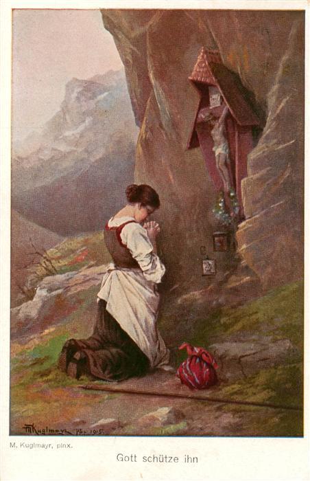 Kuglmayr M. Kuenstlerkarte Gott schuetze ihn