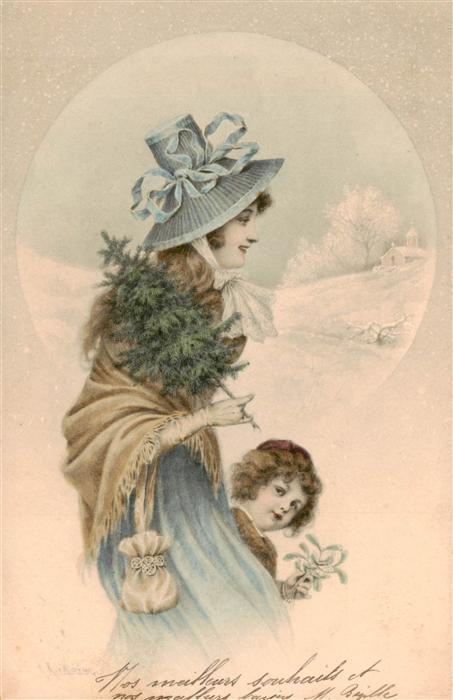 Verlag Vienne M.M. Nr. 156 Frau Hut Kind