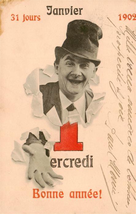 Monatskarte Month Mois Mes-- Januar Bonne Annee