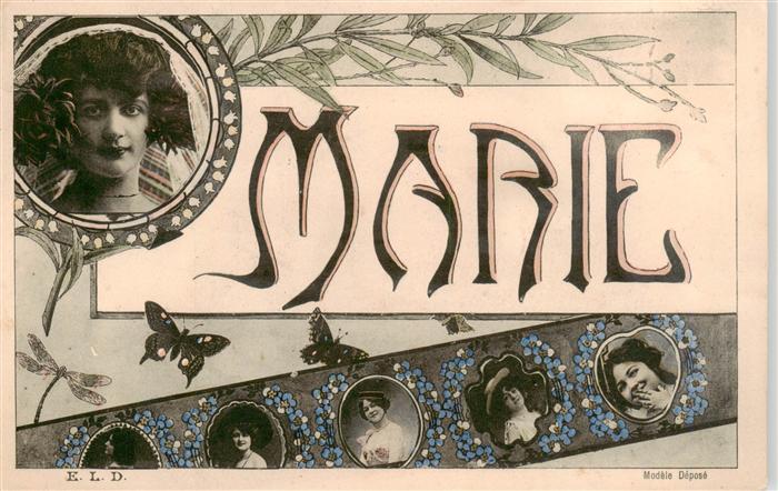 Namenskarte Namenstag Marie