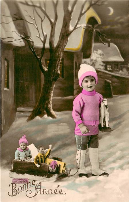 Foto PH Paris Nr. 5534 Bonne Annee Kind Spielzeug