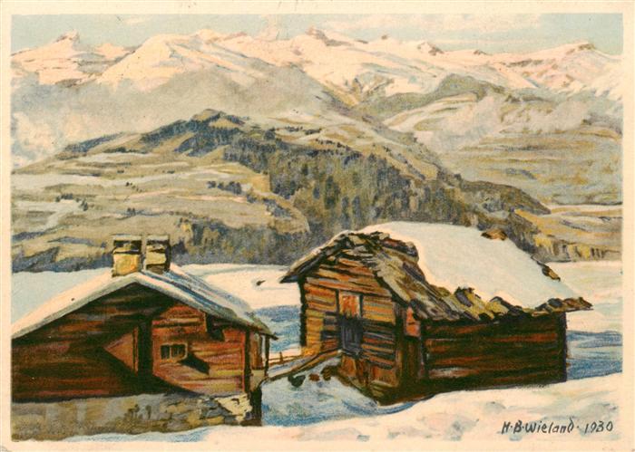 WIELAND Hans Beat Kuenstlerkarte In Obersachxen