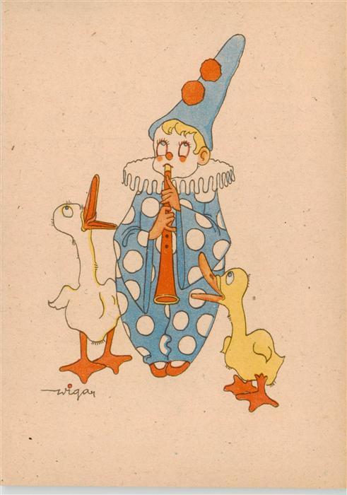 Clown Payaso Zircus Cirque-- Enten Floete