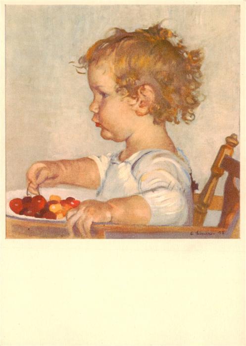 Liner Carl Kuenstlerkarte Schweiz Knabe mit Kirchen