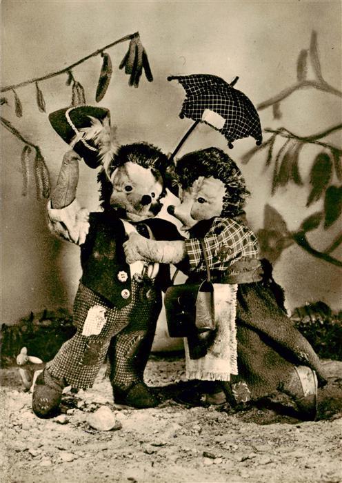 Puppen Dolls Poupees Munecas Spielzeug Igel Paar