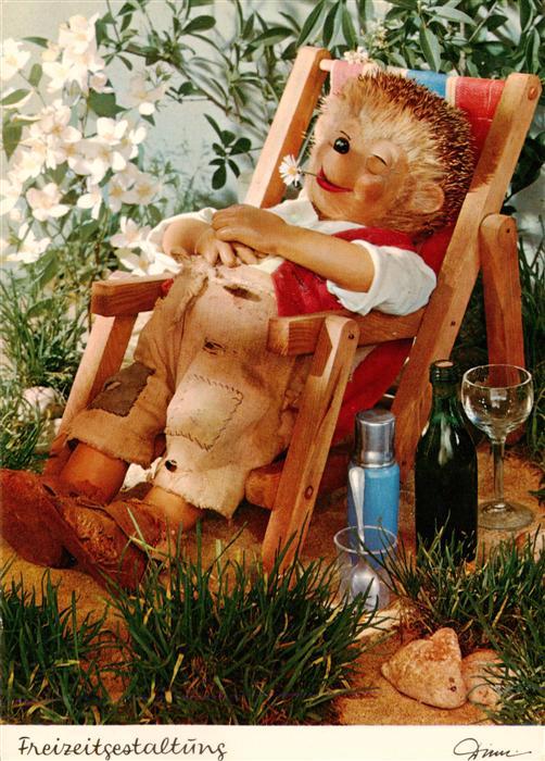 Mecki Nr. 427 Igel Sonnenstuhl Wein Freizeitgestaltung