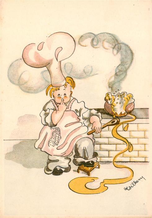 Koch Cook Chef Cuisinier Cocinero-- Nachdenklich