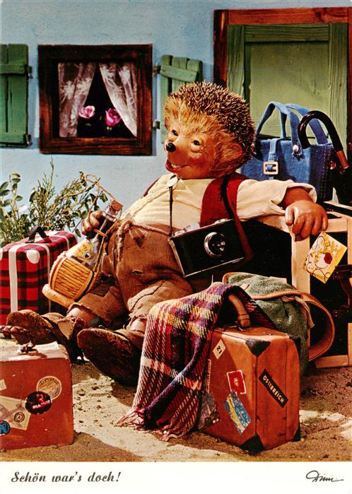 Mecki Nr. 482 Diehl Film Igel Koffer Wein