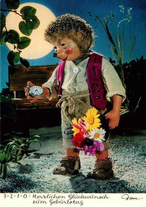 Mecki Nr. 404 Diehl Film Glueckwunsch Geburtstag Igel Blumen