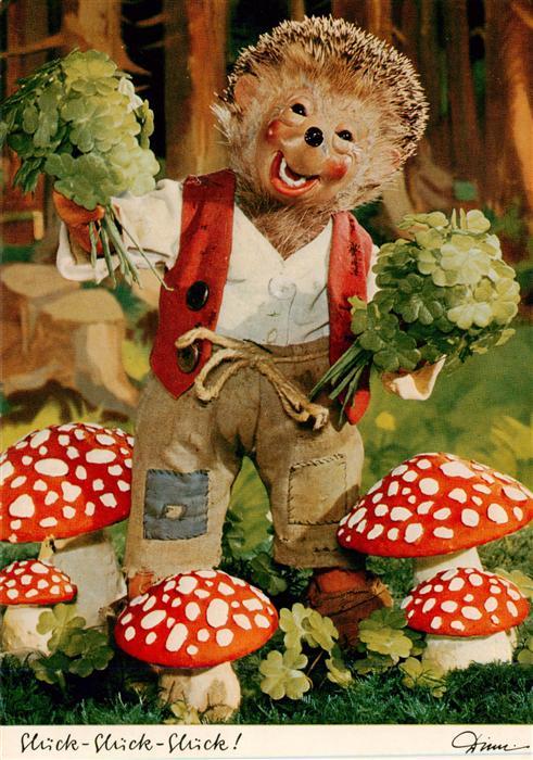 Mecki Nr. 310 Diehl Film Hoer Zu Glueck Igel Pilz Kleeblatt