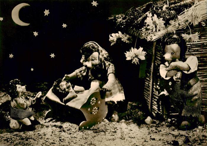 Puppen Dolls Poupees Munecas Spielzeug Igel Familie Schlafen Baby bett