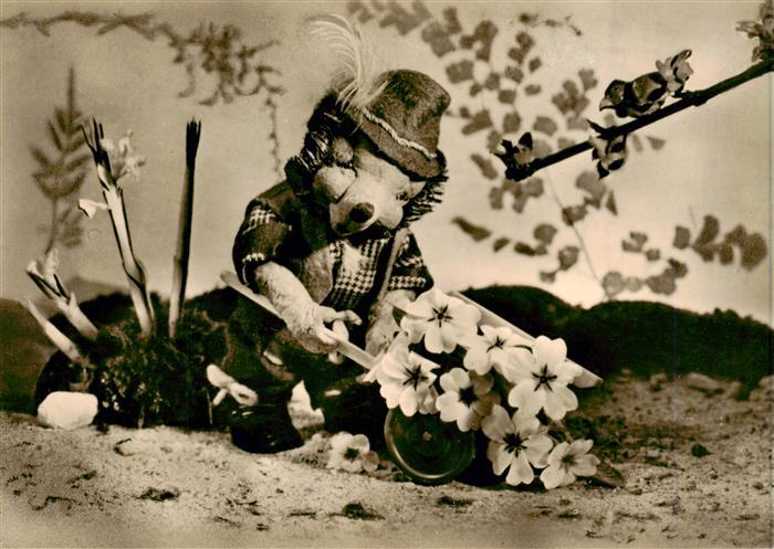 Puppen Dolls Poupees Munecas Spielzeug Igel Landwirtschaft Blumen