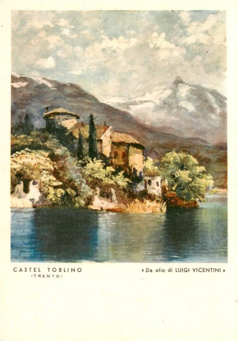 Trento Trient Trentino-Alto Adige IT Castel Toblino oelgemaelde